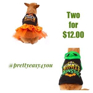 BRAND NEW Way to Celebrate Mommy`s Little Monster Hoodie &Mommy’s Pumpkin Dress